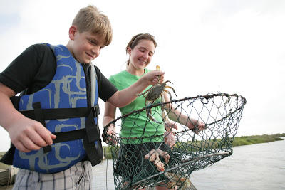 Crabbing on Creole Nature Trail